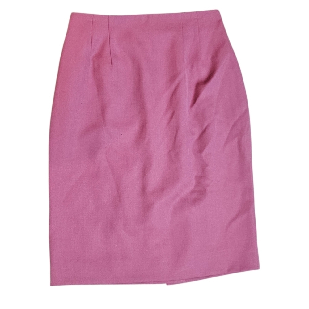 Vintage Austin Reed Pink Wool Pencil Skirt Made in USA Size 10